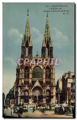 Cartes postales Marseille l'eglise de Saint Vincent de Paul