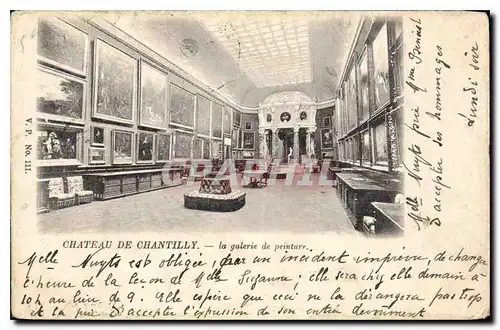 Ansichtskarte AK Chateau de Chantilly la Galerie de Peinture