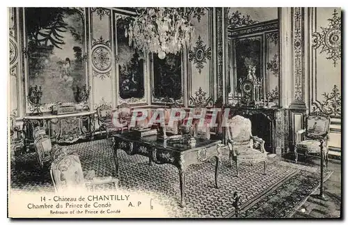 Cartes postales Chateau de Chantilly Chambre du Prince de Conde