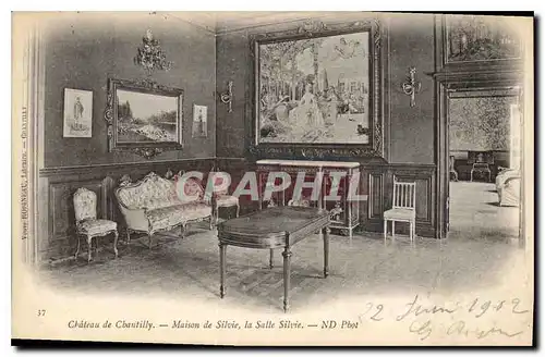 Cartes postales Chateau de Chantilly Maison de Silvie la Salle Silvie