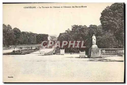 Cartes postales Copiegne La Terrasse du Chateau et l'Avenue des Beaux Monts