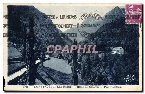 Cartes postales Saint Sauveur les Bains Route de Gavarnie et Pont Napoleon