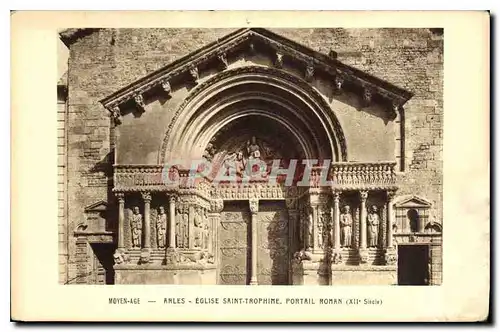 Ansichtskarte AK Moyen Age Arles Eglise Saint Trophime Portail Roman XII siecle