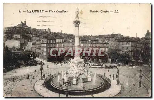 Cartes postales Marseille Place Castellane Fontaine Cantini