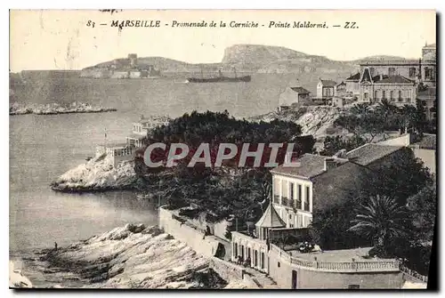 Cartes postales Marseille Promenade de la Corniche Pointe Maldorme