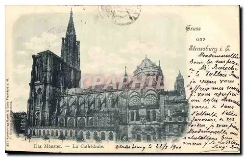 Cartes postales Strasbourg La Cathedrale Carte 1900