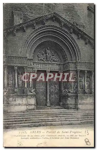 Cartes postales Arles Portail de Saint Trophime