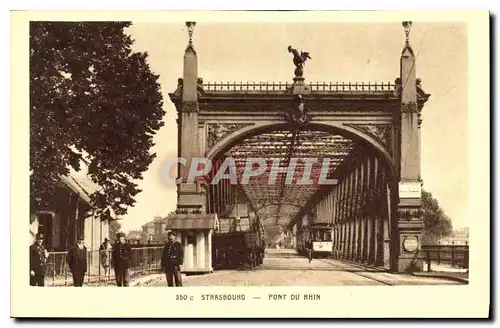 Ansichtskarte AK Strasbourg Pont du Rhin Tramway