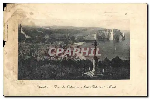 Cartes postales Etretat Vue du Calvaire