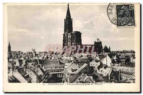 Cartes postales Strasbourg Vue panoramique prise de l'Hopital