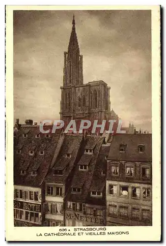 Cartes postales Strasbourg La Cathedrale et Vieilles Maisons