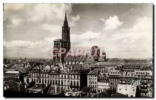 Ansichtskarte AK Strasbourg La Cathedrale et le Palais de Rohan