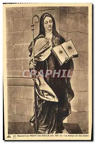 Cartes postales Couvent du Mont Ste Odile la Statue de Ste Odile