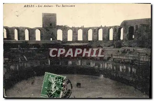 Ansichtskarte AK Arles Les Arenes vue interieure Taureau Corrida