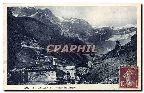 Cartes postales Gavarnie Retour du Cirque