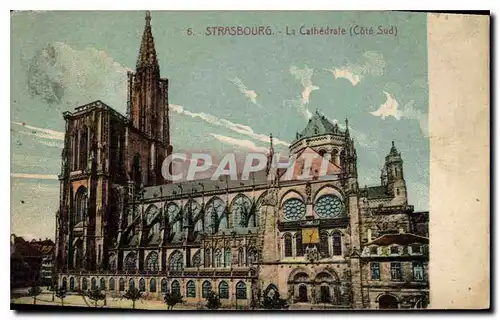 Ansichtskarte AK Strasbourg La Cathedrale cote sud