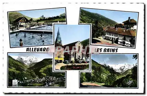 Ansichtskarte AK Les Belles Alpes Francaises Allevard les Bains Isere Piscine Etablissement Thermal Place et Egli