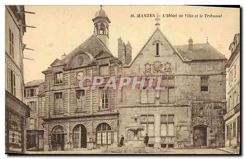 Cartes postales Mantes L'Hotel de Ville et le Tribunal