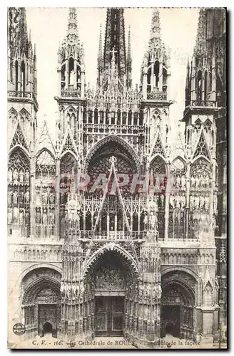 Ansichtskarte AK Cathedrale de Rouen ensemble de la facade