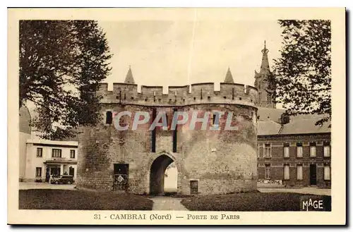 Cartes postales Cambrai Nord Porte de Paris