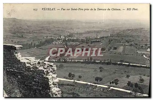 Cartes postales Vezelay Vue sur Saint Pere prise de la Terrasse du Chateau