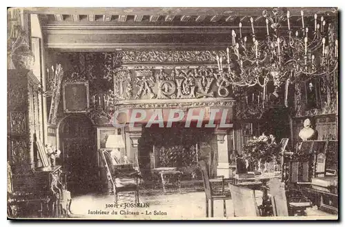 Cartes postales Josselin Interieur du Chateau Le Salon