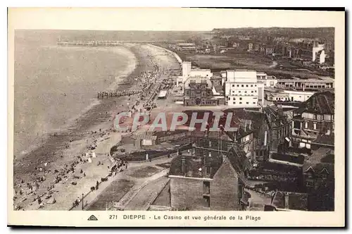 Ansichtskarte AK Dieppe Le Casino et vue generale de la Plage