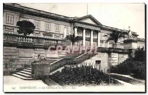 Cartes postales Compiegne Le Chateau et le Parc