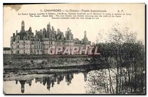 Ansichtskarte AK Chambord Le Chateau Facade Septentrionale