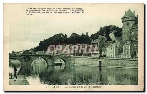 Ansichtskarte AK Laval Le Vieux Pont et le Chateau