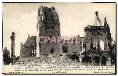 Cartes postales La Grande Guerre Arras