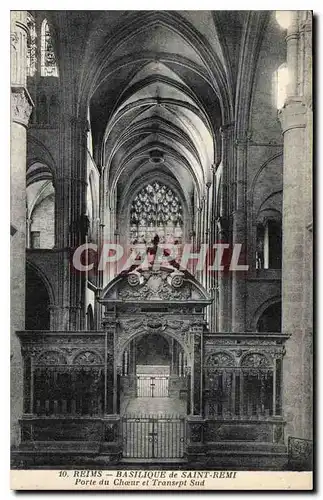 Ansichtskarte AK Reims Basilique de Saint Remi Porte du Choeur et Transpert Sud