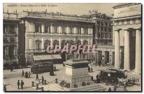 Cartes postales Genova Piazza Deferrari e Hotel de Genes