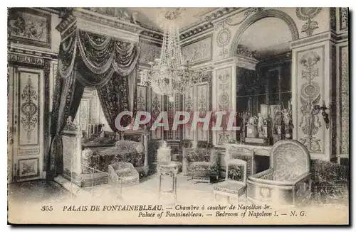 Ansichtskarte AK Palais de Fontainebleau Chambre a Coucher de Napoleon I