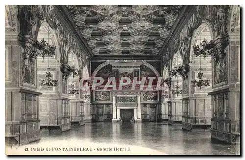 Cartes postales Palais de Fontainebleau Galerie Henri II