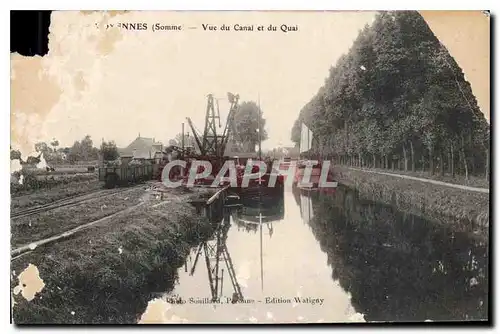 Cartes postales Somme Vue du canal et du quai