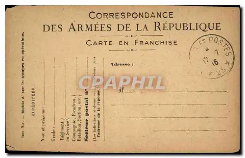 Carte de Franchise Militaire