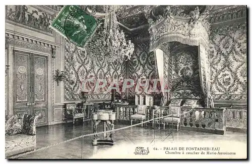 Cartes postales Palais de Fontainebleau Chambre a Coucher de Marie Antoinette