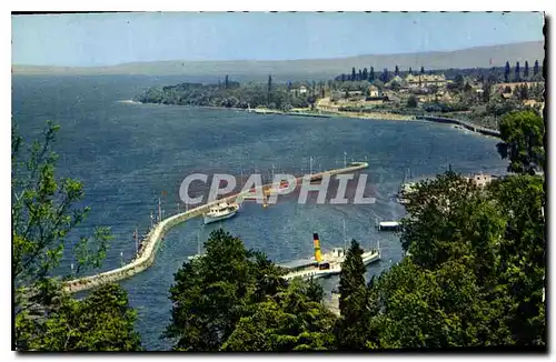 Cartes postales Thonon les Bains Le Port La Pointe et le Chateau de Ripaille