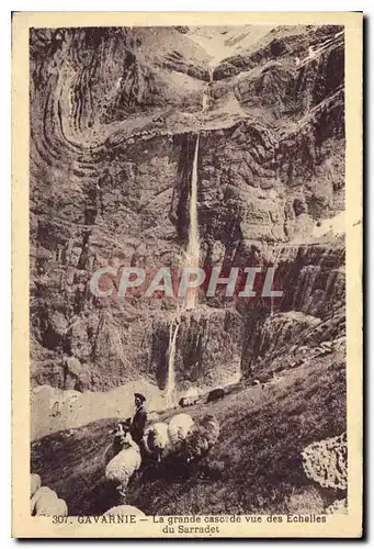 Cartes postales Gavarnie la Grande Cascade vue des Echelles du Sarradet