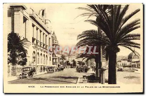 Cartes postales Nice la promenade des Anglais et le Palais de la Mediterranee