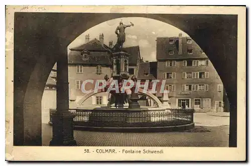 Cartes postales Colmar Fontaine Schwendi