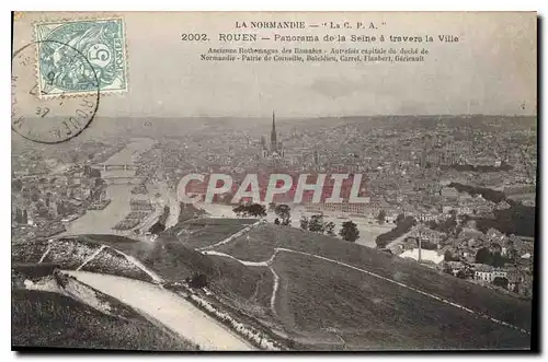 Cartes postales La Normandie la C P A Rouen panorama de la Seine a travers la Ville