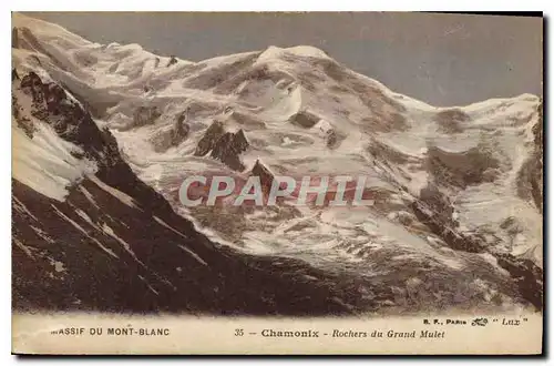 Cartes postales Massif du Mont Blanc Chamonix Rochers du Grand Mulet