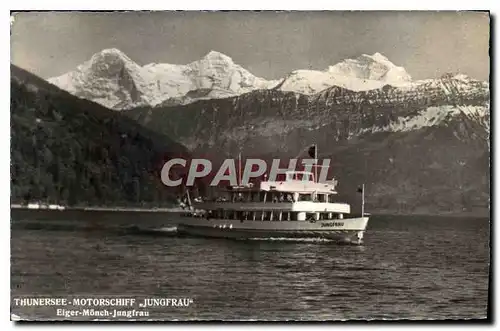 Cartes postales Thunersee Motorschiff Jungfrau Bateau