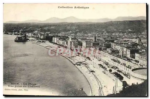 Cartes postales Nice la Plage vue prise du Chateau