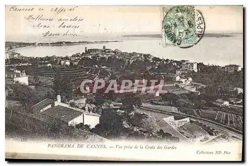 Cartes postales Panorama de Cannes vue prise de la Croix des Gardes