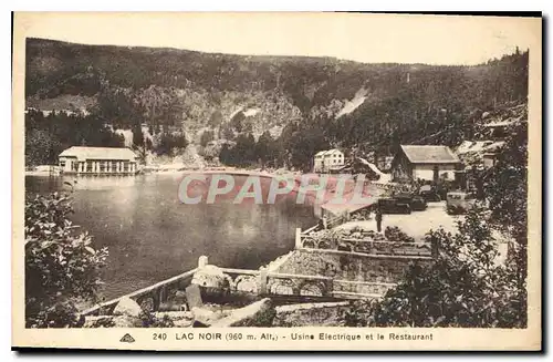 Ansichtskarte AK Lac Noir Usine Electrique et le Restaurant