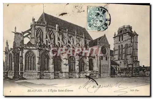 Cartes postales Beauvais l'Eglise Saint Etienne