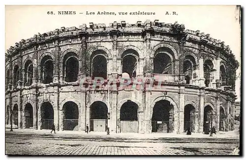 Ansichtskarte AK Nimes Les Arenes vue exterieure